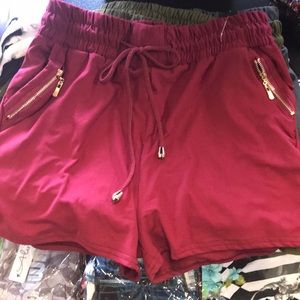 Maroon/gold shorts